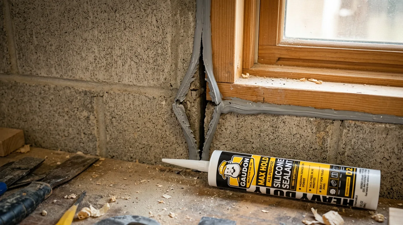 Sealant splitting down the middle (cohesion failure)