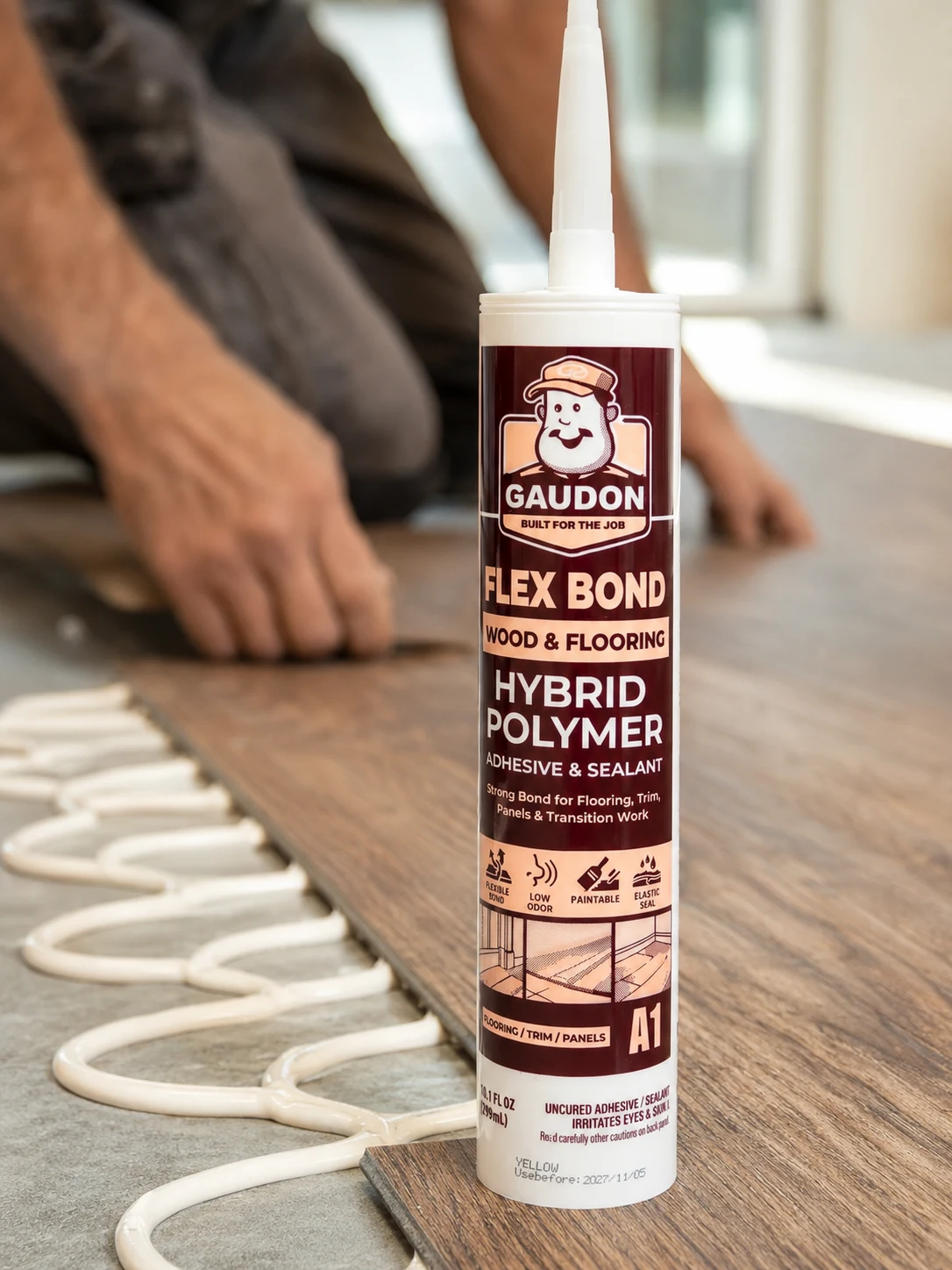 Wood & Flooring Hybrid Polymer Adhesive in use
