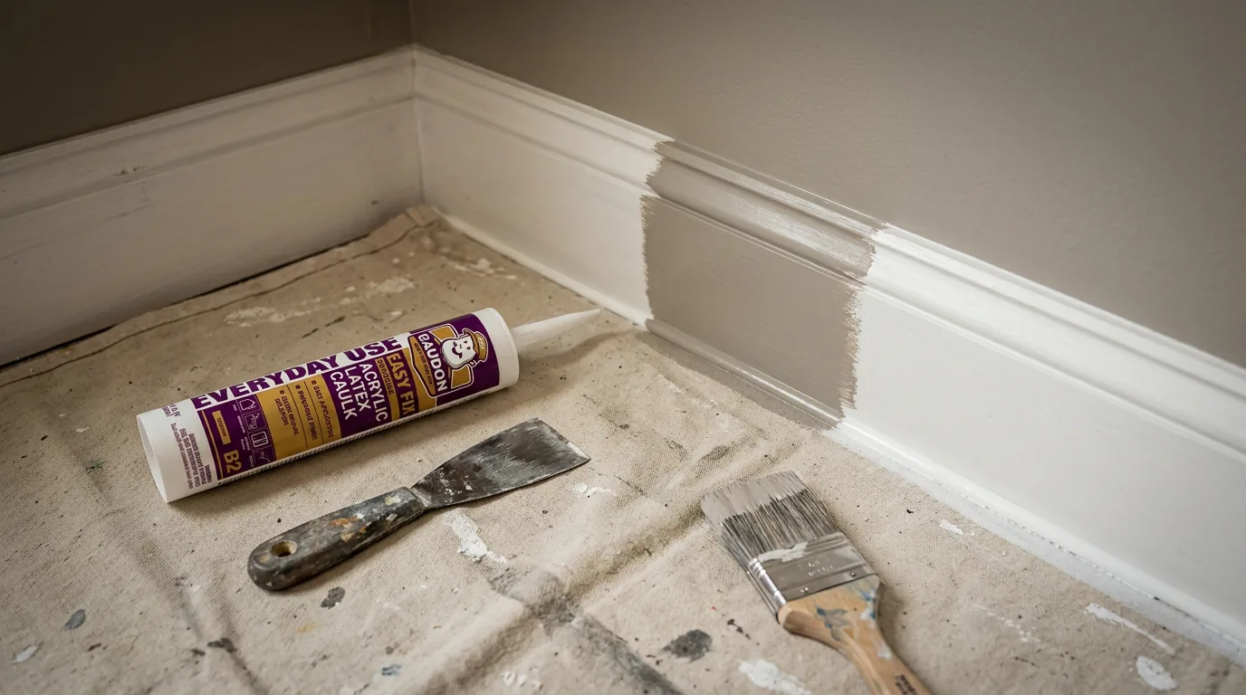 Everyday Use Paintable Acrylic Latex Caulk in use