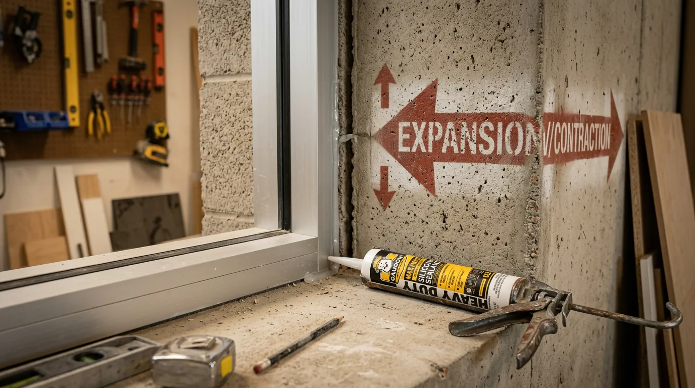 All-Purpose Silicone Sealant in use