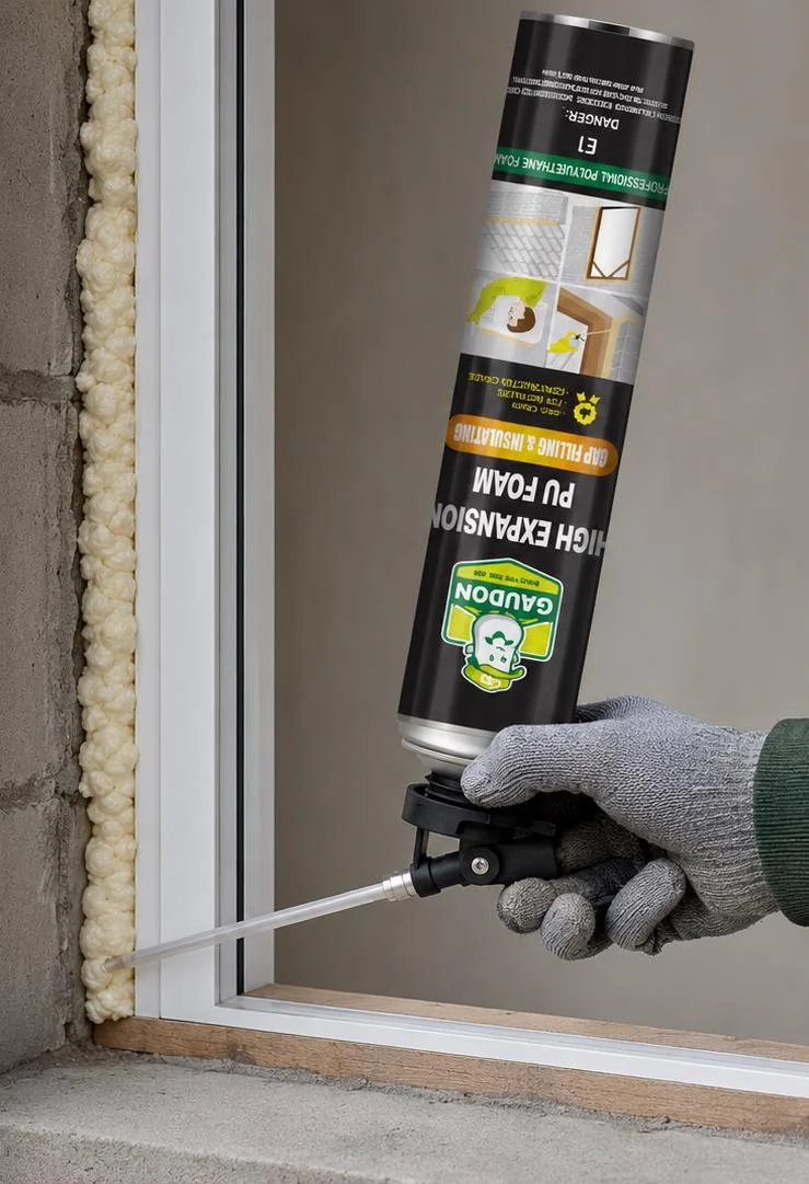 High-Expansion Insulating PU Foam in use