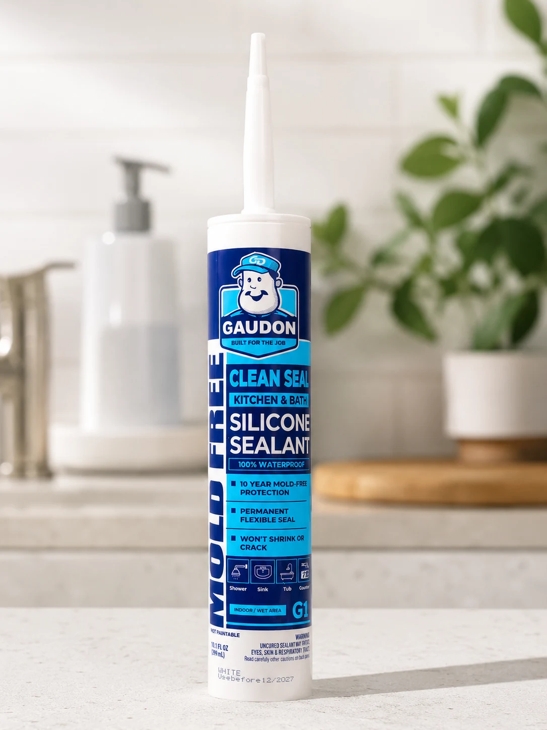 Kitchen & Bath Silicone Sealant in use